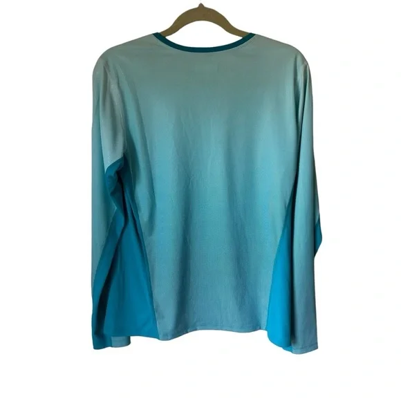 Columbia Women’s Long Sleeve Teal Blue Omni-Shade UV Protection Top Large - Picture 5 of 9